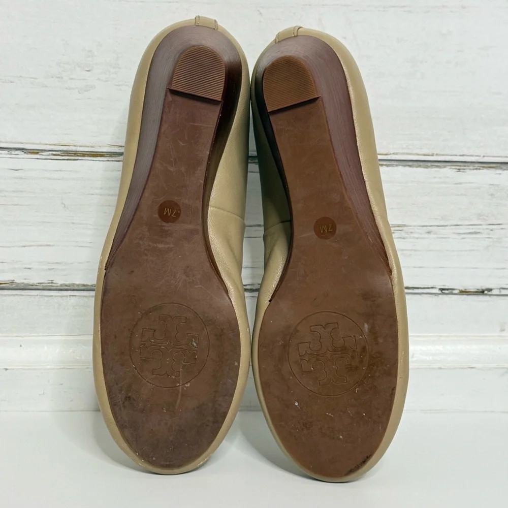 Tory Burch Leather Wedge Ballet Flats – Size 7M